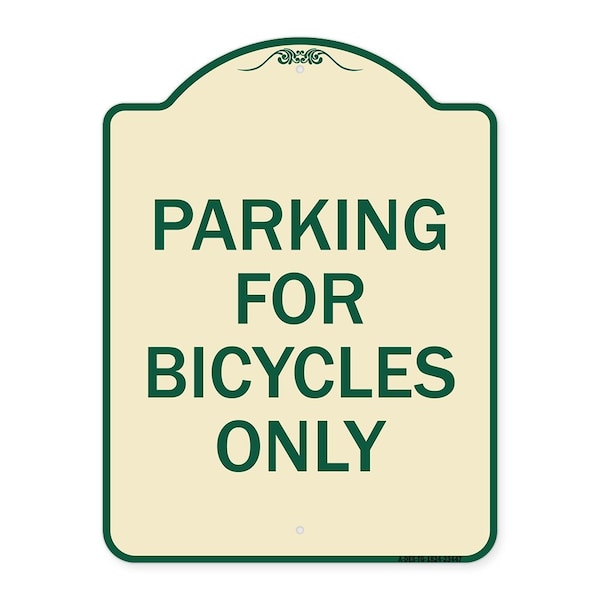 Signmission Parking for Bicycles Only Heavy-Gauge Aluminum Architectural Sign, 24" x 18", TG-1824-23447 A-DES-TG-1824-23447 - main